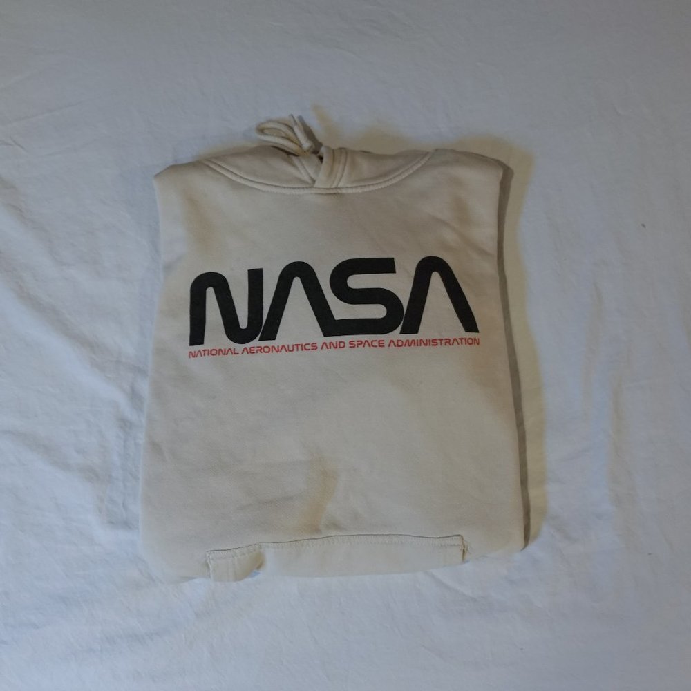 Vintage cream coloured Nasa Hoodie Size M